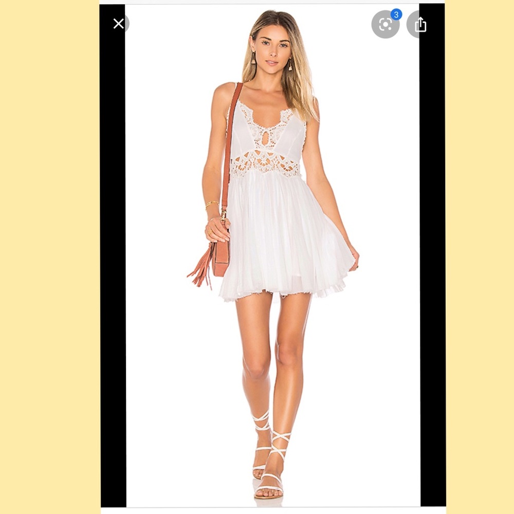 Free People llektra Mini White Clay Dress